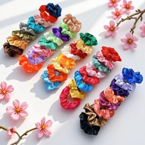 Satin Scrunchies 40 Piece Set