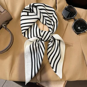 Plaid Satin Hair Scarf